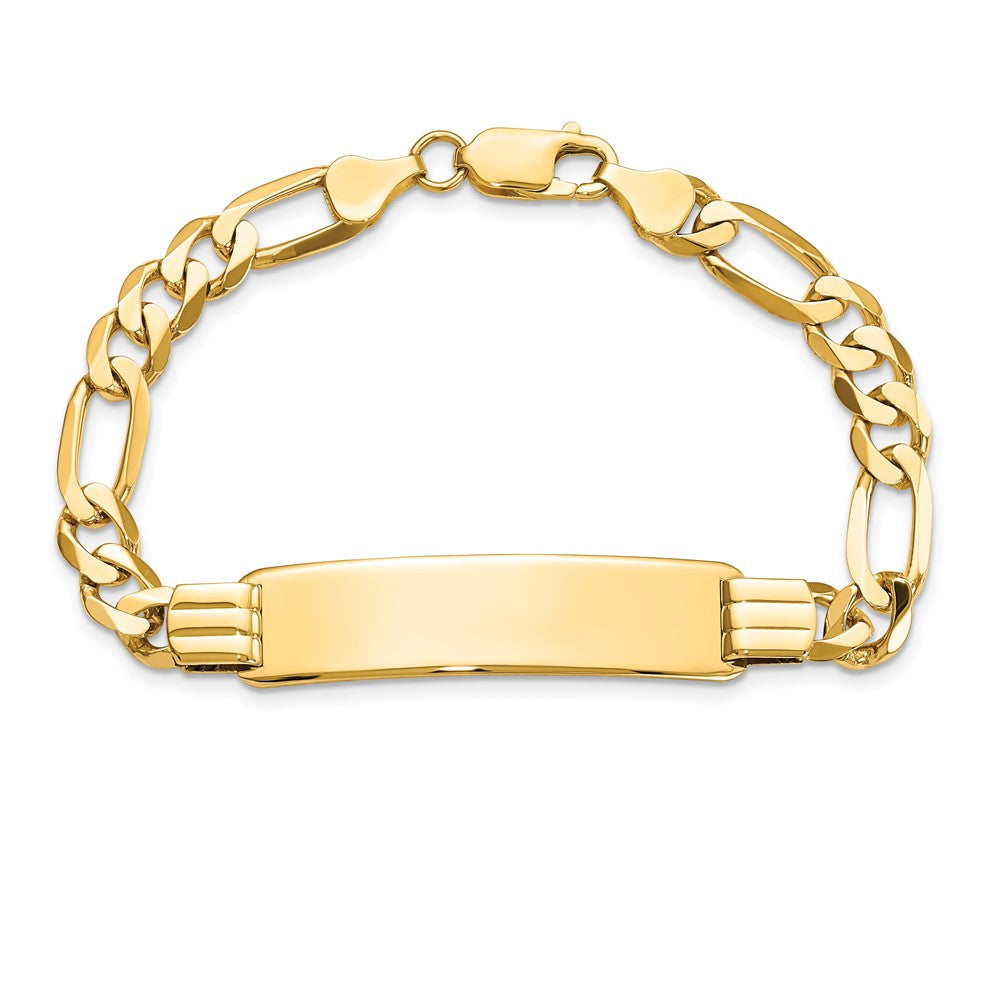 10K Gelbgold Figaro Glieder Id Gliederarmband