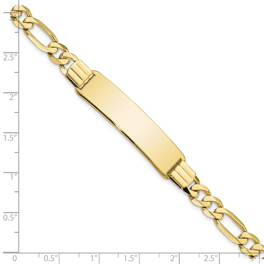10K Gelbgold Figaro Glieder Id Gliederarmband