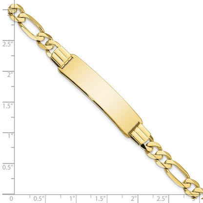 10K Gelbgold Figaro Glieder Id Gliederarmband