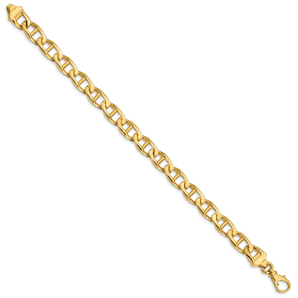 10K Gelbgold 8.5mm Hand-polished Anker Glieder Gliederarmband