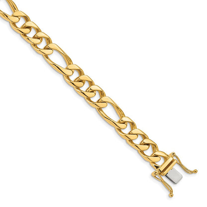 10K Gelbgold 8.8mm Hand-polished Figaro Glieder Gliederarmband