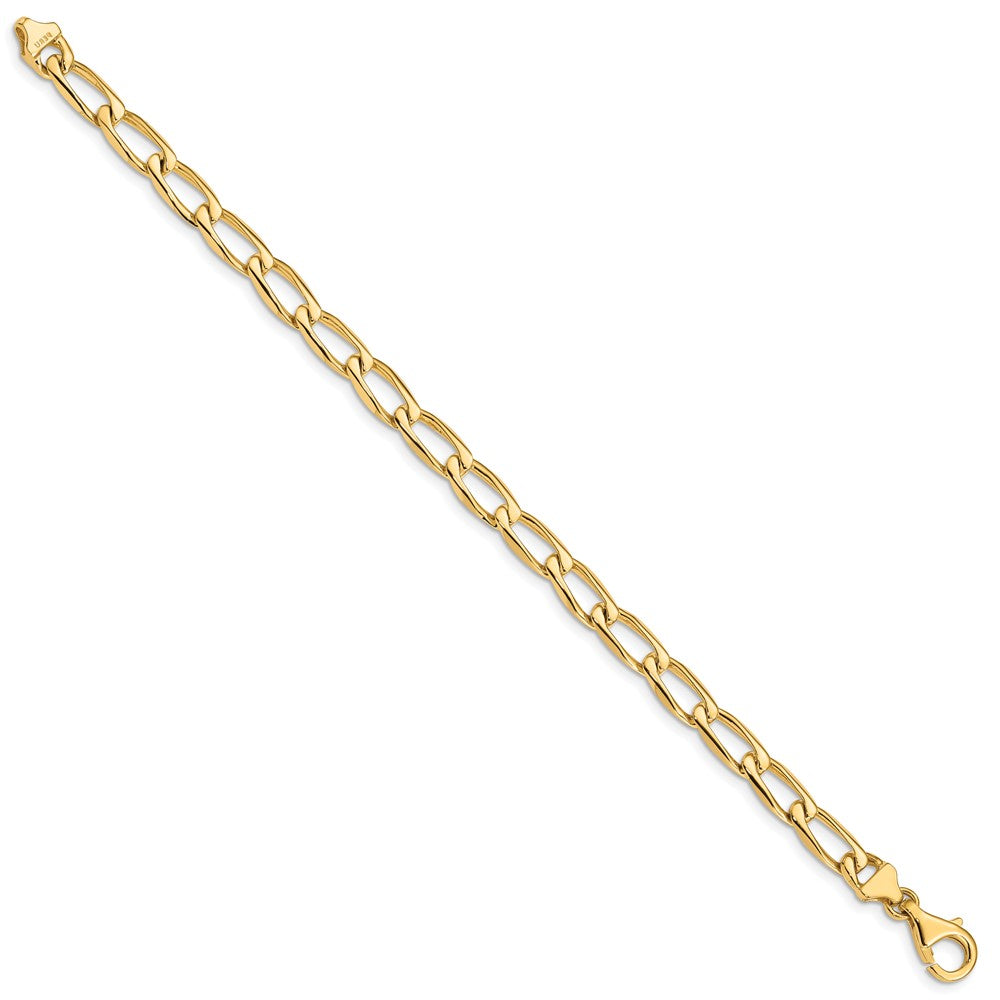 10K Gelbgold 5.9mm Hand-polished Offen Glieder Gliederarmband