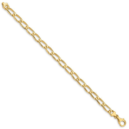 10K Gelbgold 5.9mm Hand-polished Offen Glieder Gliederarmband