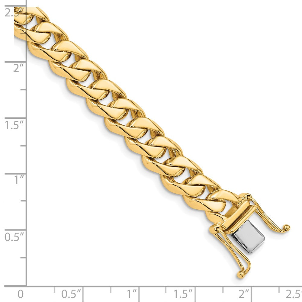 10K Gelbgold 8.5mm Hand-polished Traditional Glieder Gliederarmband
