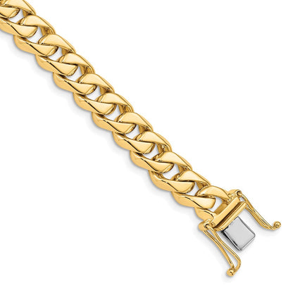 10K Gelbgold 8.5mm Hand-polished Traditional Glieder Gliederarmband