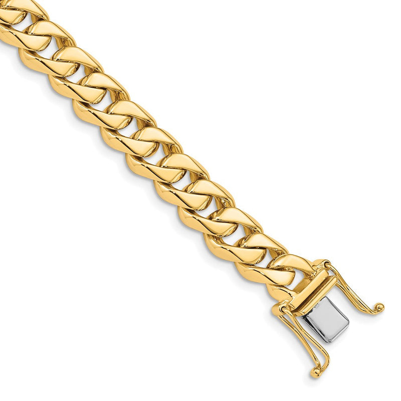 10K Gelbgold 8.5mm Hand-polished Traditional Glieder Gliederarmband