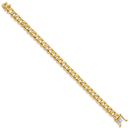 10K Gelbgold 8.3mm Hand-polished Abgerundet Panzer Glieder Gliederarmband