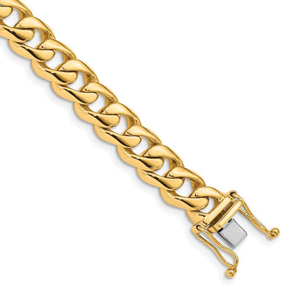 10K Gelbgold 8.3mm Hand-polished Abgerundet Panzer Glieder Gliederarmband