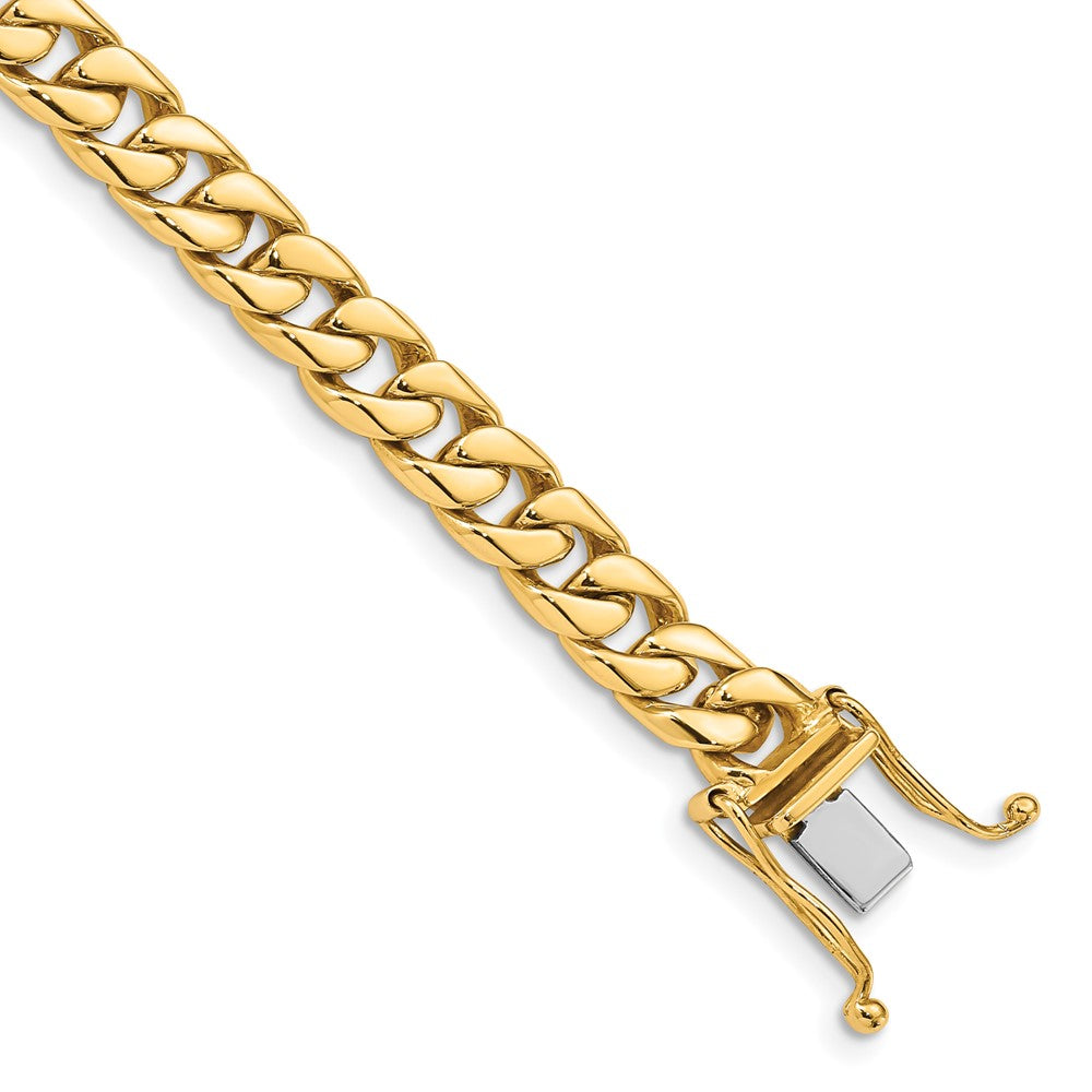 10K Gelbgold 6.8mm Hand-polished Flach Abgeschrägt Panzer Glieder Gliederarmband