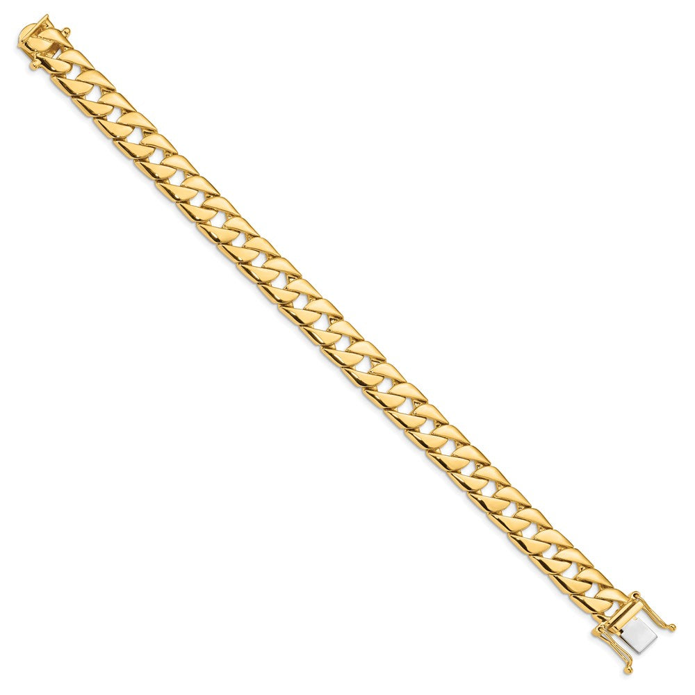 10K Gelbgold 10.2mm Hand-polished Fantasieglieder Gliederarmband