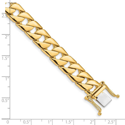 10K Gelbgold 10.2mm Hand-polished Fantasieglieder Gliederarmband