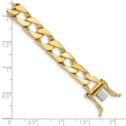 10K Gelbgold 7.9mm Hand-polished Fantasieglieder Gliederarmband