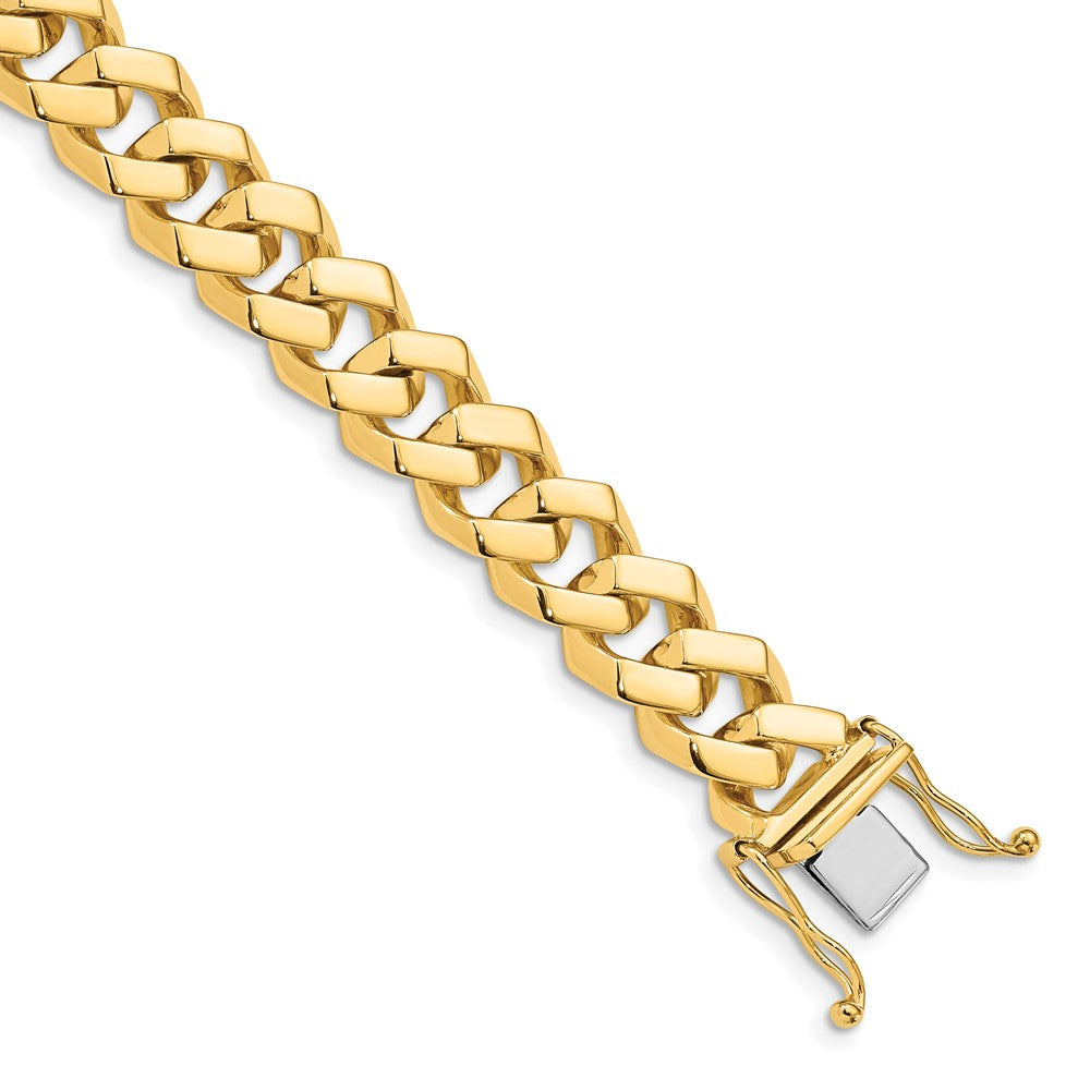 10K Gelbgold 10mm Hand-polished Fantasieglieder Gliederarmband