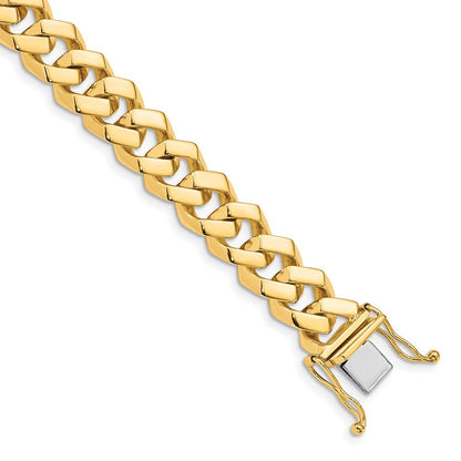 10K Gelbgold 10mm Hand-polished Fantasieglieder Gliederarmband