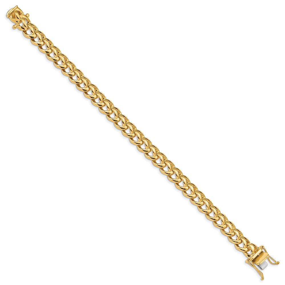 10K Gelbgold 8.6mm Hand-polished Fantasieglieder Gliederarmband