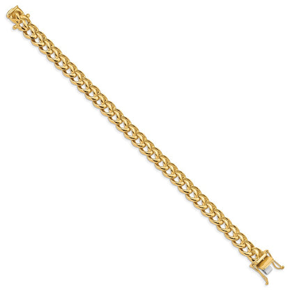 10K Gelbgold 8.6mm Hand-polished Fantasieglieder Gliederarmband
