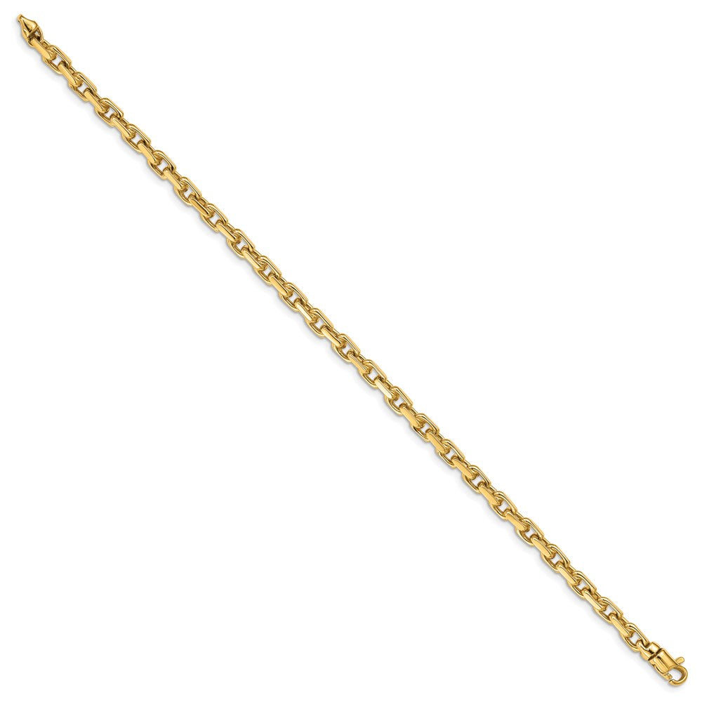 10K Gelbgold 4.2mm Hand-polished Fantasieglieder Gliederarmband