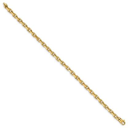 10K Gelbgold 4.2mm Hand-polished Fantasieglieder Gliederarmband