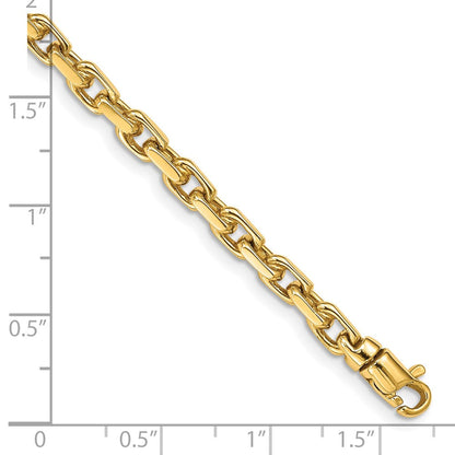 10K Gelbgold 4.2mm Hand-polished Fantasieglieder Kette Fußkettchen