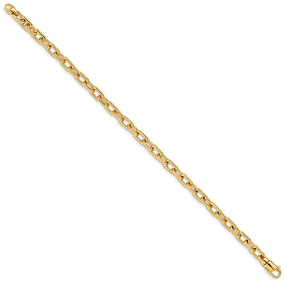 10K Gelbgold 5mm Hand-polished Fantasieglieder Gliederarmband