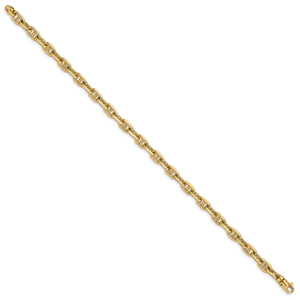 10K Gelbgold 5.1mm Hand-polished Fantasieglieder Gliederarmband