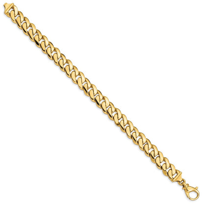 10K Gelbgold 10.75mm Hand Poliert Fantasieglieder Gliederarmband