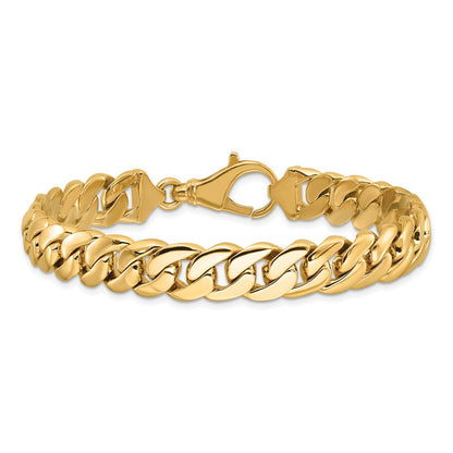 10K Gelbgold 10.75mm Hand Poliert Fantasieglieder Gliederarmband