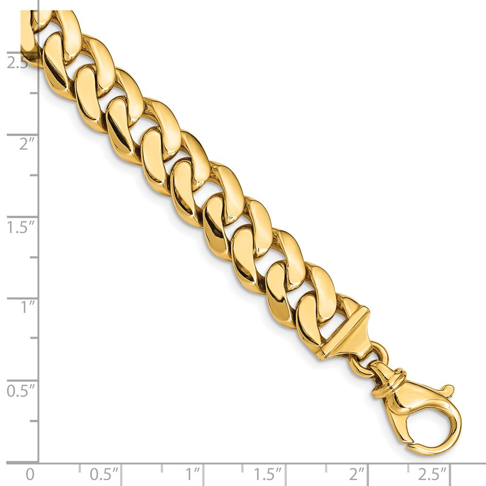 10K Gelbgold 10.75mm Hand Poliert Fantasieglieder Gliederarmband