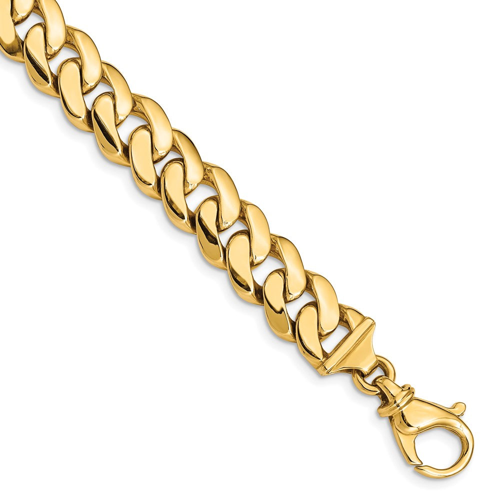 10K Gelbgold 10.75mm Hand Poliert Fantasieglieder Gliederarmband