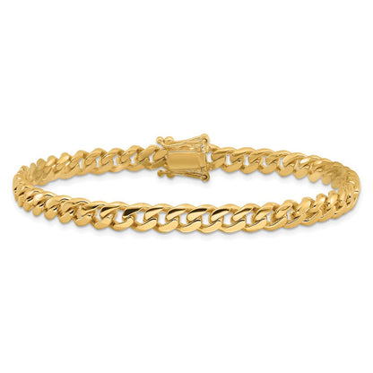 10K Gelbgold 5.7mm Hand-polished Miami Kubanisch Gliederarmband