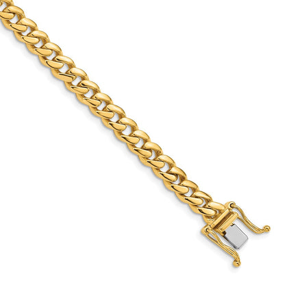 10K Gelbgold 5.7mm Hand-polished Miami Kubanisch Gliederarmband