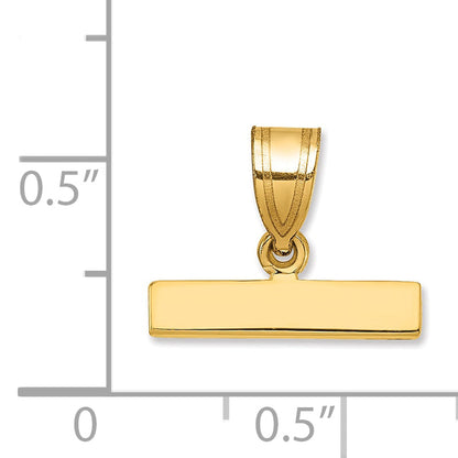 10K Gelbgold 10ky Casted Groß Poliert Oberteil Charm
