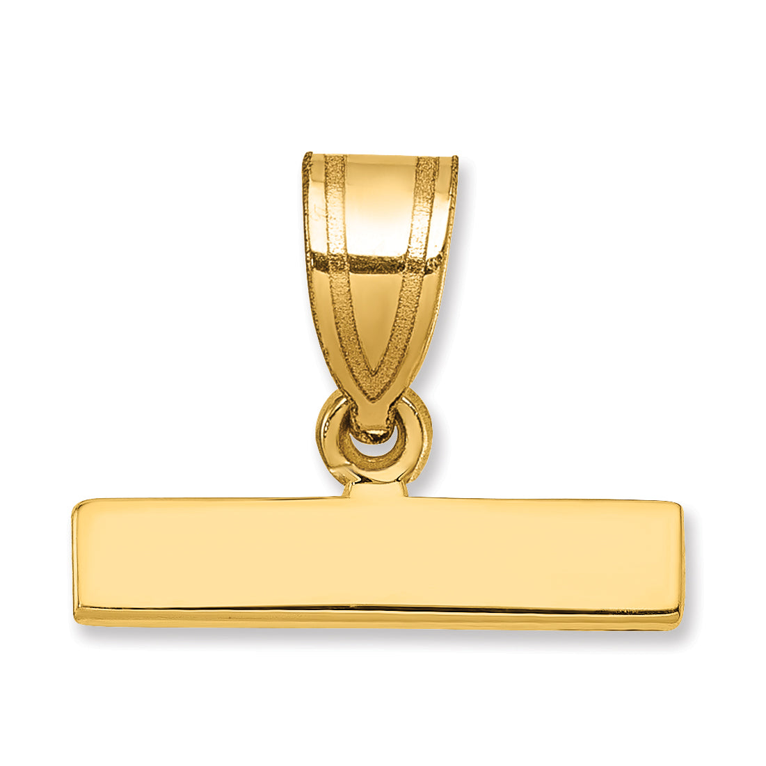 10K Gelbgold 10ky Casted Groß Poliert Oberteil Charm