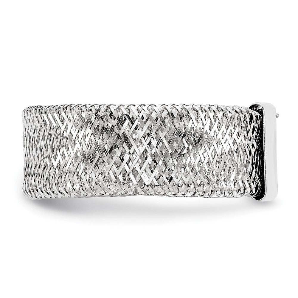 10K Gelbgold Weiß Rhodium Beschichtung Dehnbar Ring
