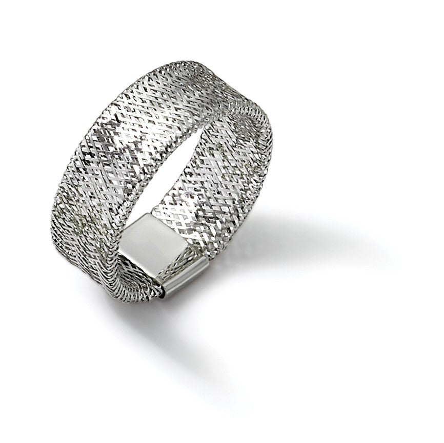 10K Gelbgold Weiß Rhodium Beschichtung Dehnbar Ring