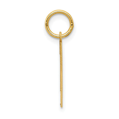 10K Gelbgold Mittel Satiniert Zahl 1 Charm