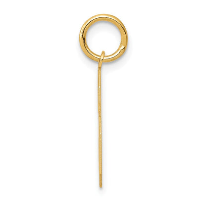 10K Gelbgold Mittel Satiniert Zahl 6 Charm