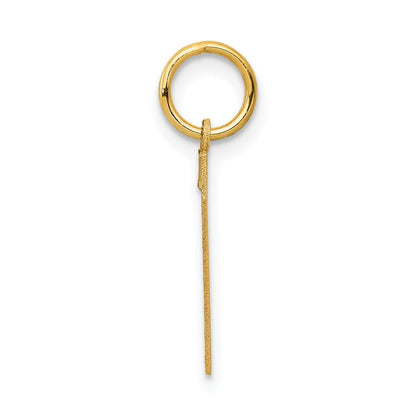 10K Gelbgold Mittel Satiniert Zahl 7 Charm