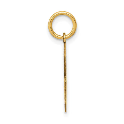 10K Gelbgold Mittel Satiniert Zahl 8 Charm