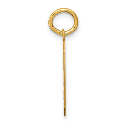 10K Gelbgold Mittel Satiniert Zahl 9 Charm