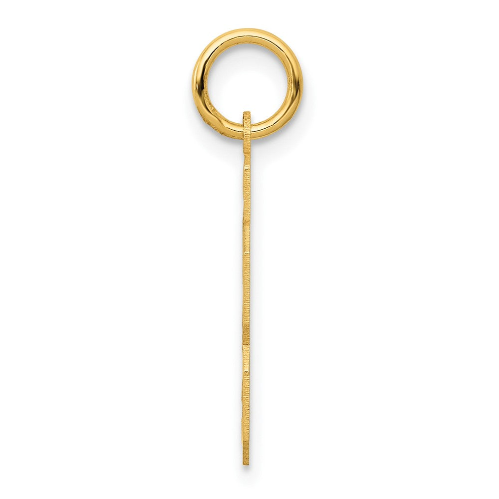 10K Gelbgold Klein Satiniert Zahl 25 Charm