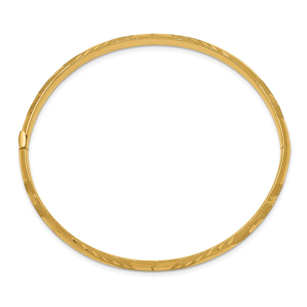 10K Gelbgold 3/16 Lasergeschnitten Klappbar Armreif Armband
