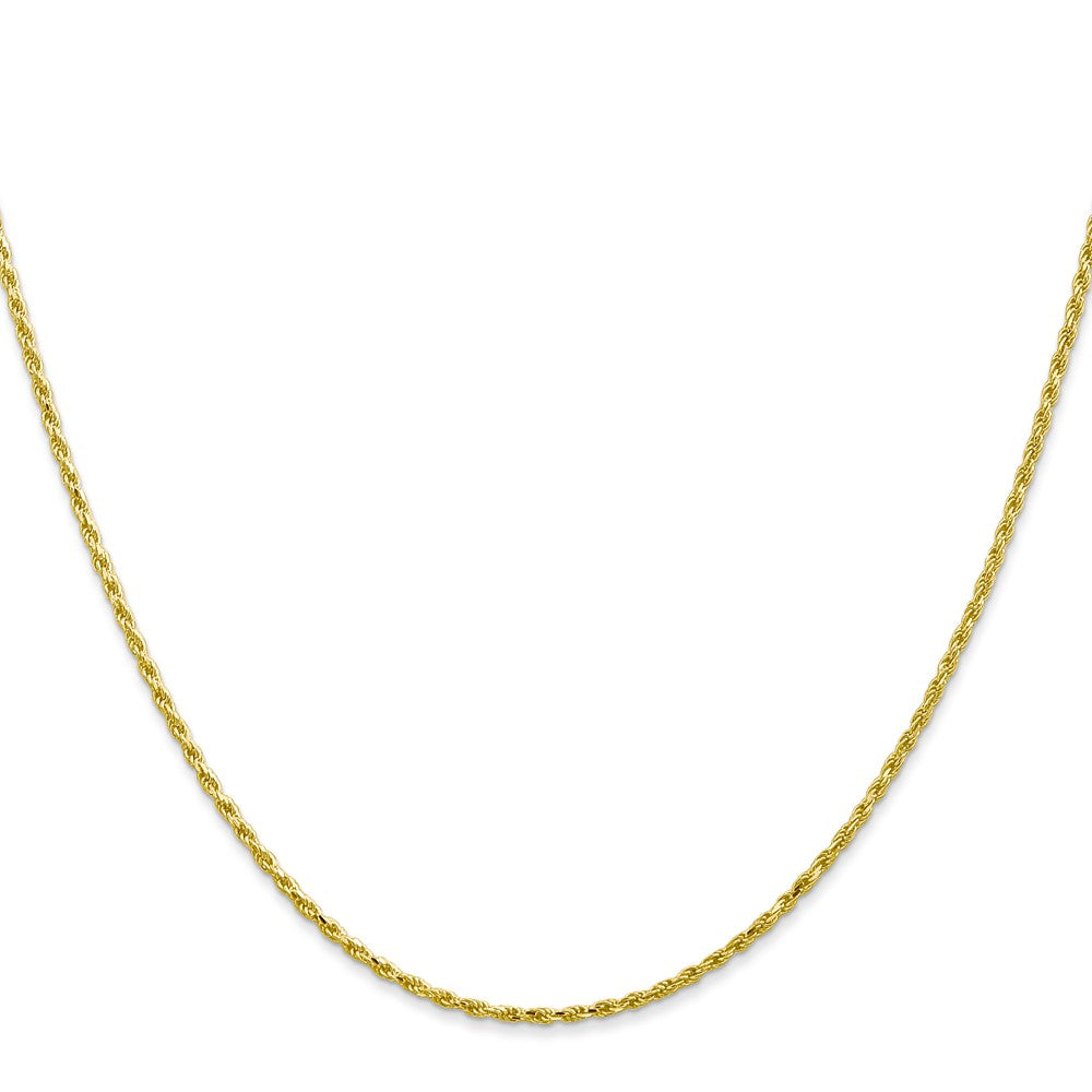 10K Gelbgold 1.3mm Diamantiert Machine Made Kordel Halskette