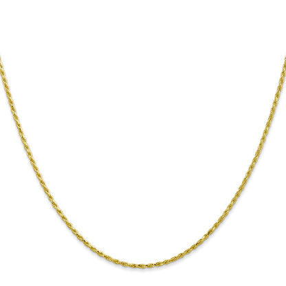 10K Gelbgold 1.3mm Diamantiert Machine Made Kordel Halskette