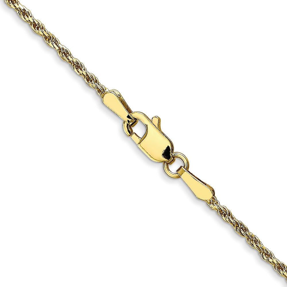 10K Gelbgold 1.3mm Diamantiert Machine Made Kordel Halskette