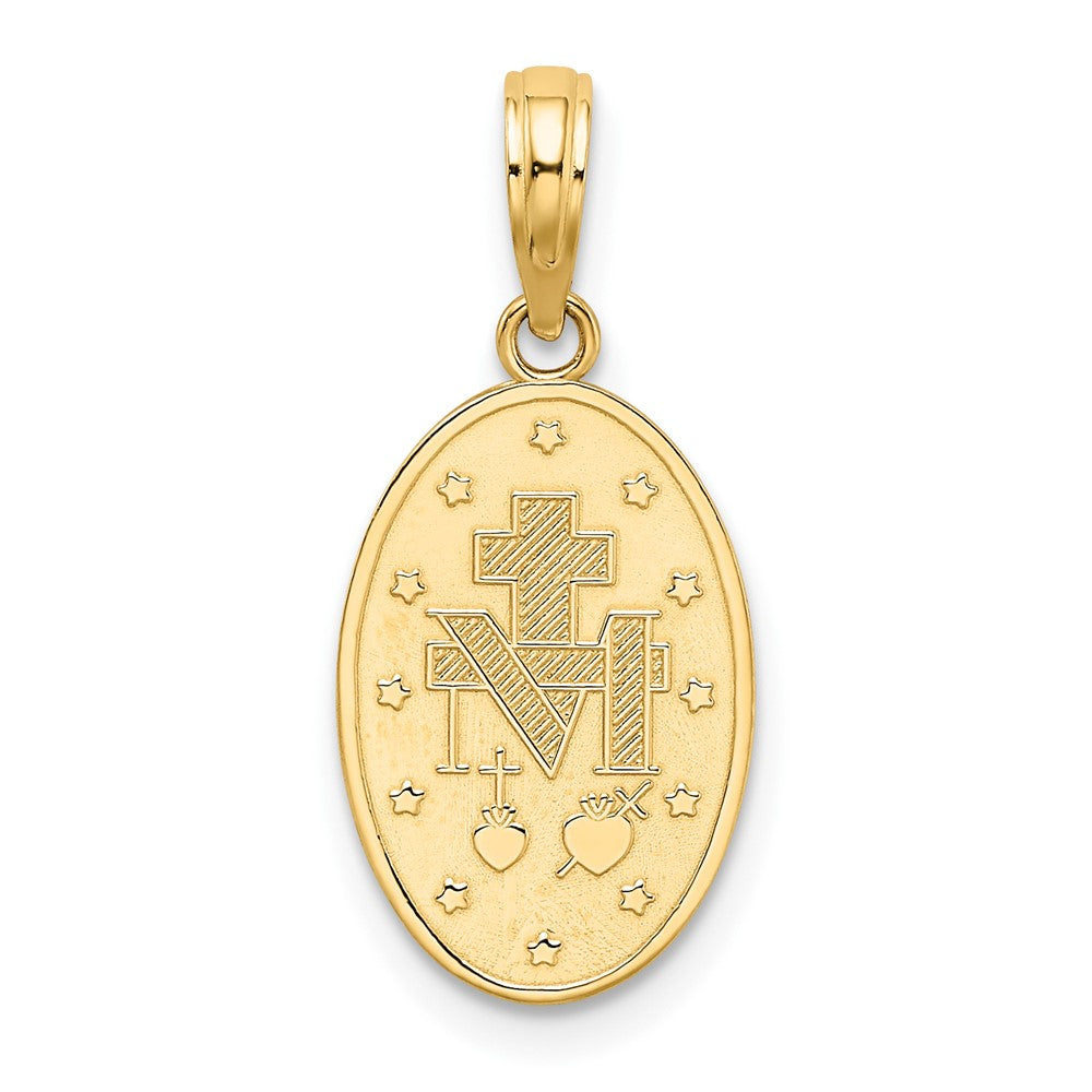 10K Gelbgold Wundertätig Medaille Anhänger