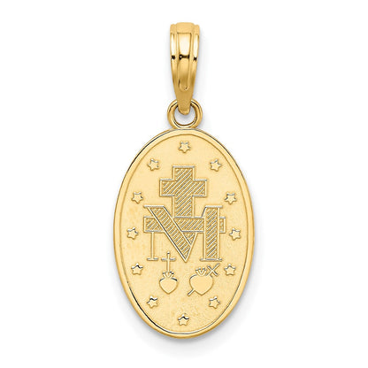 10K Gelbgold Wundertätig Medaille Anhänger