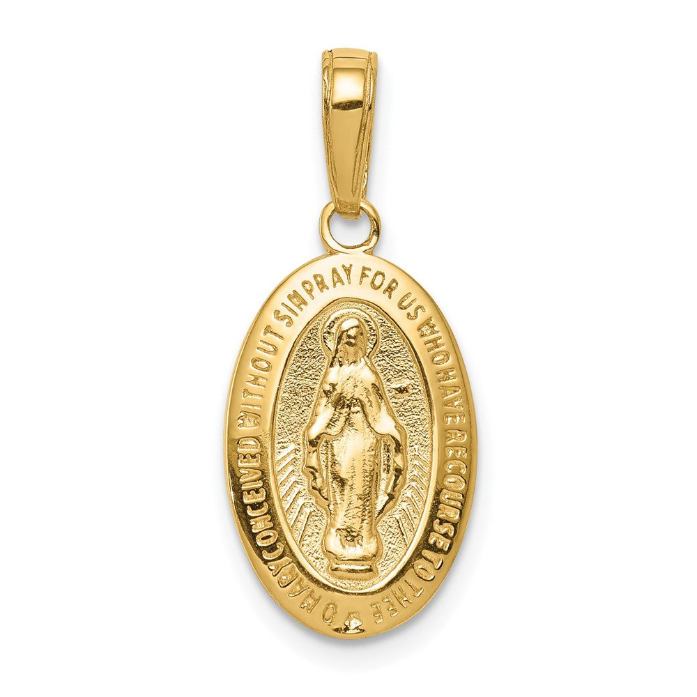 10K Gelbgold Wundertätig Medaille Anhänger
