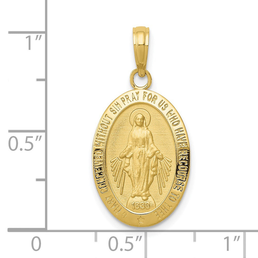 10K Gelbgold Wundertätig Medaille Anhänger