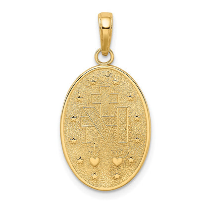 10K Gelbgold Wundertätig Medaille Anhänger
